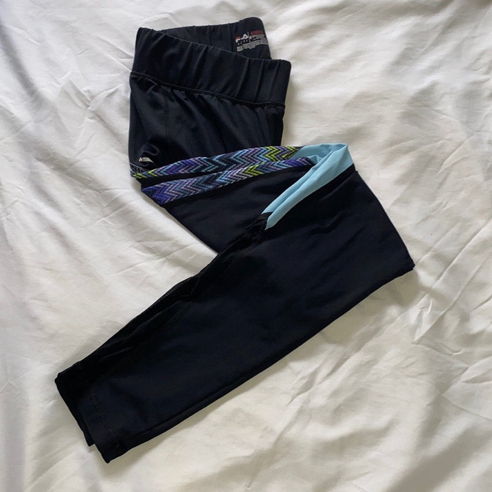 Black Polyester Running Leggings